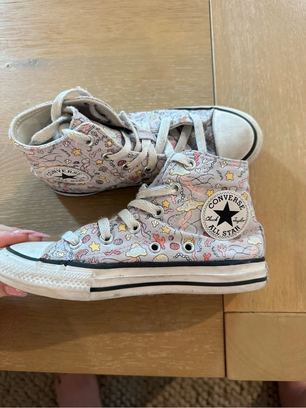 Converse Kids Pink Patterned High Top Sneakers